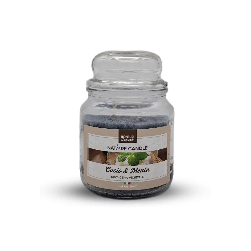 Cuoio e Menta Natur Candle - Medium 380g